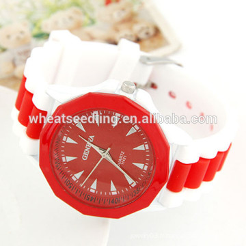 Montre à bracelet en silicone pour femme